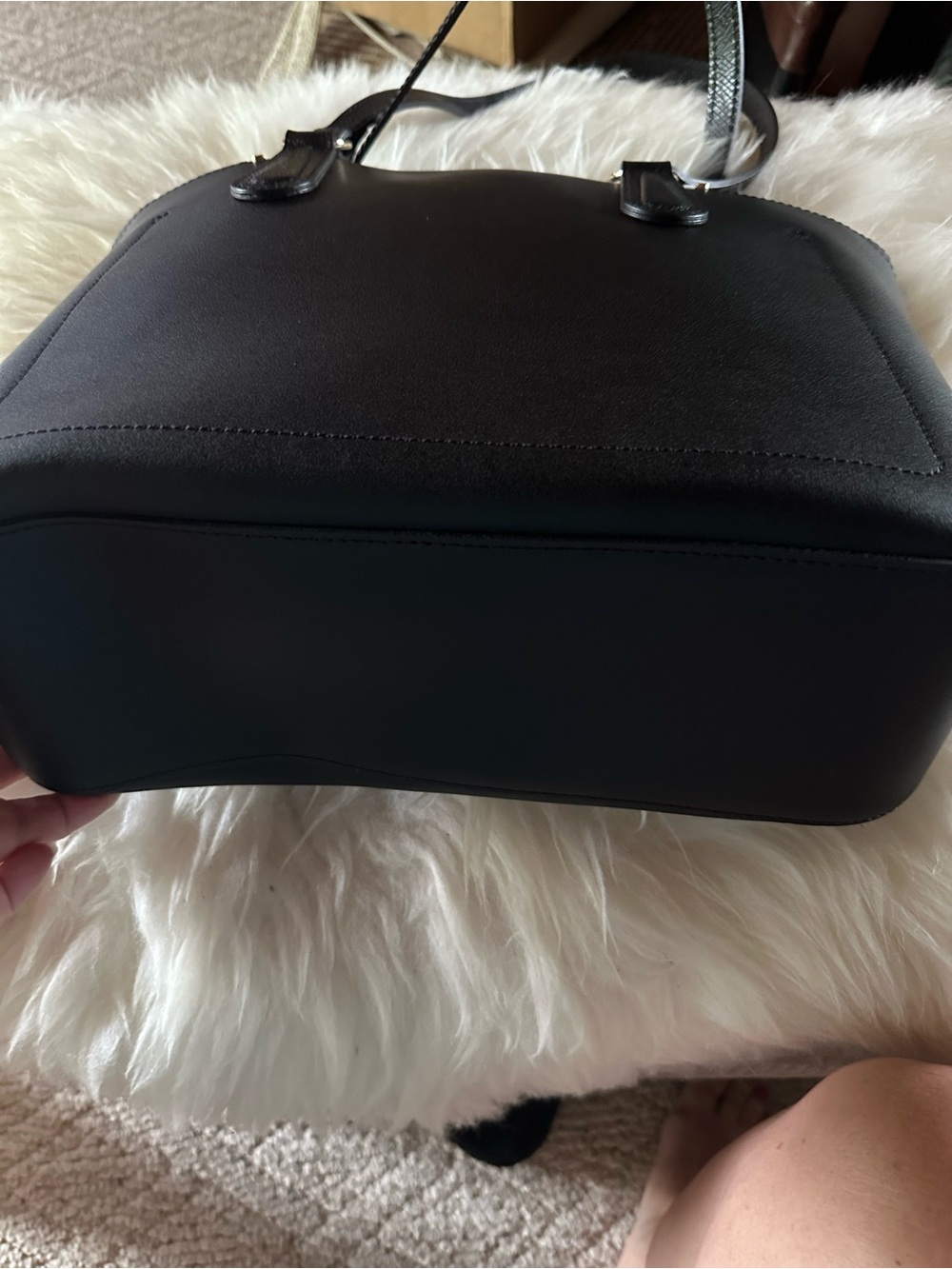 Longchamp Black Leather Tote Bag - Picture 3 of 6